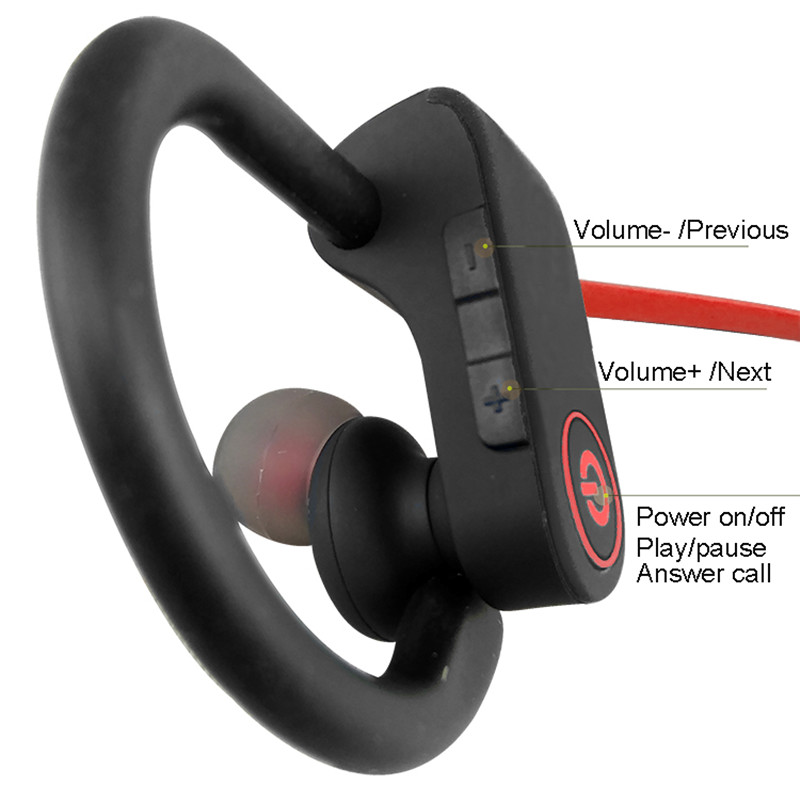 High-end atmosfäriska bekväma trådlösa Bluetooth-headset med öronhake